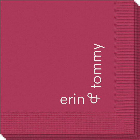 Corner Text with Ampersand Napkins